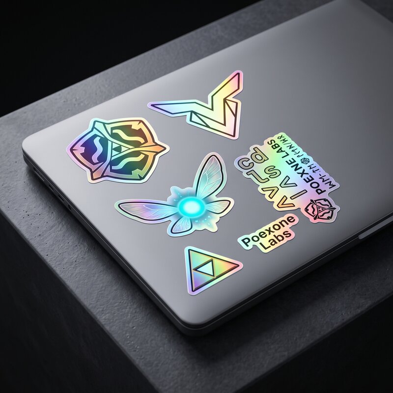 Engineering Die-Cut Holographic Sticker Pack