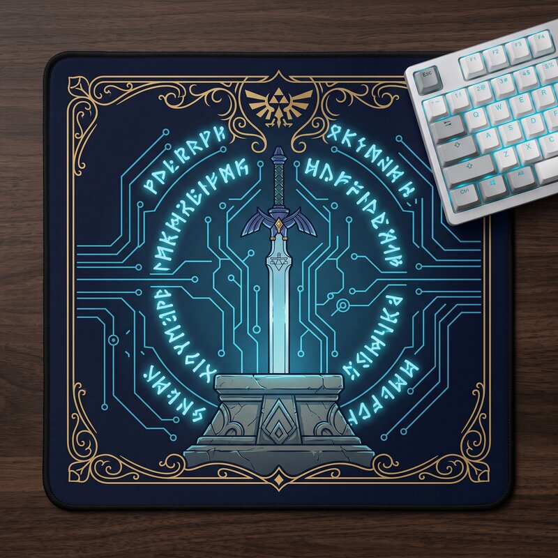 The Master Sword Extended Desk Mat (900x400mm)